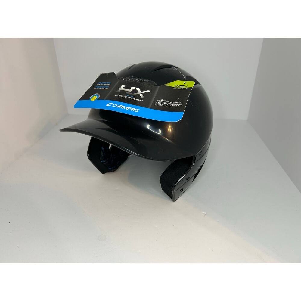 Champro HX Performance Batting Helmet - Black, Size Large (7 - 7 ½)